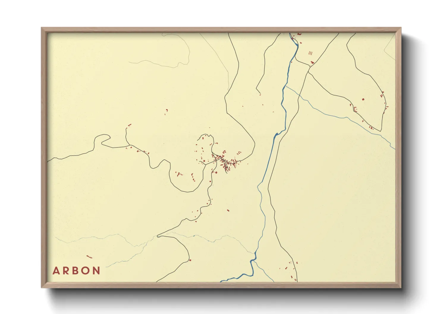 Une affiche de carte sur Arbon