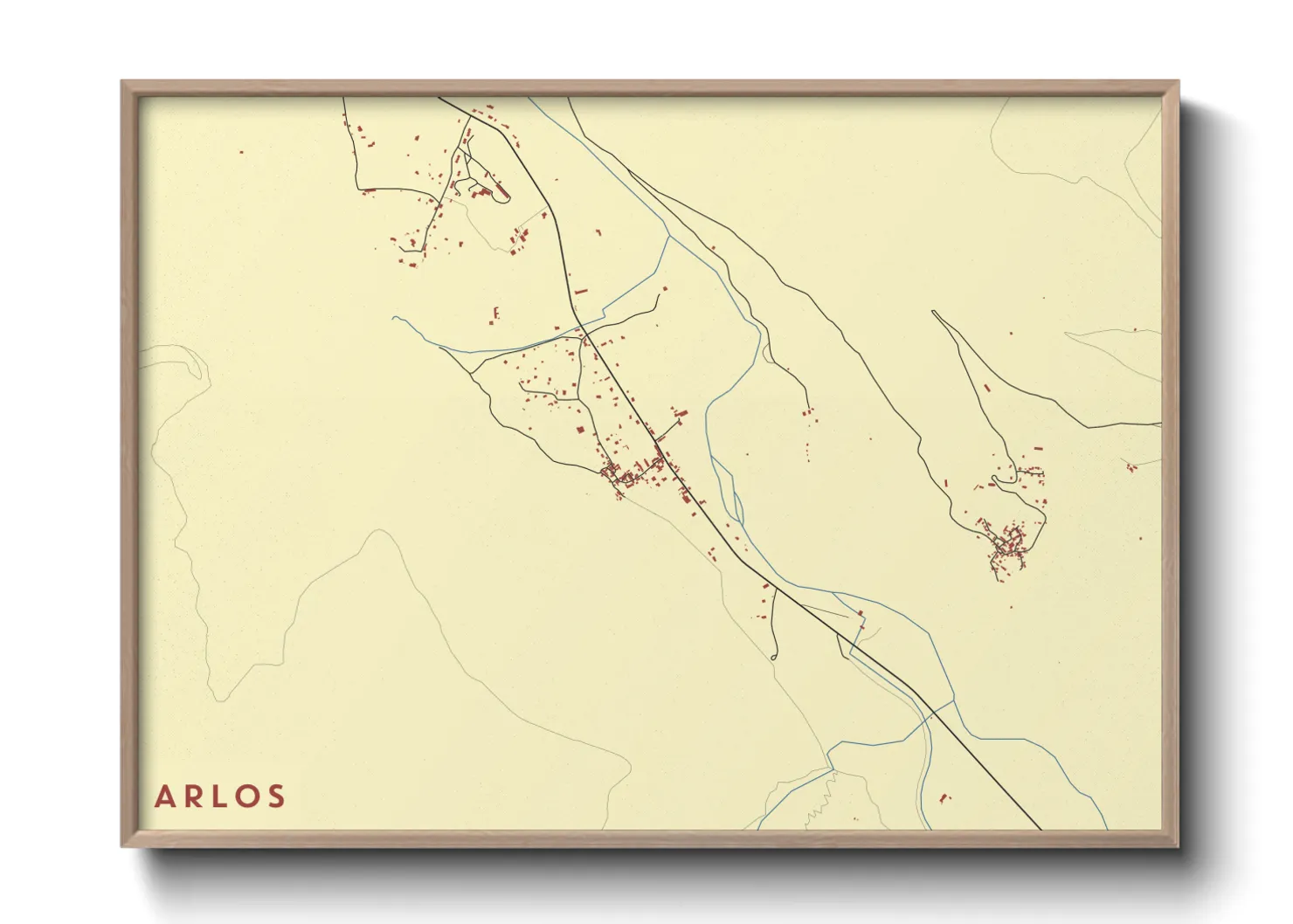 Une affiche de carte sur Arlos