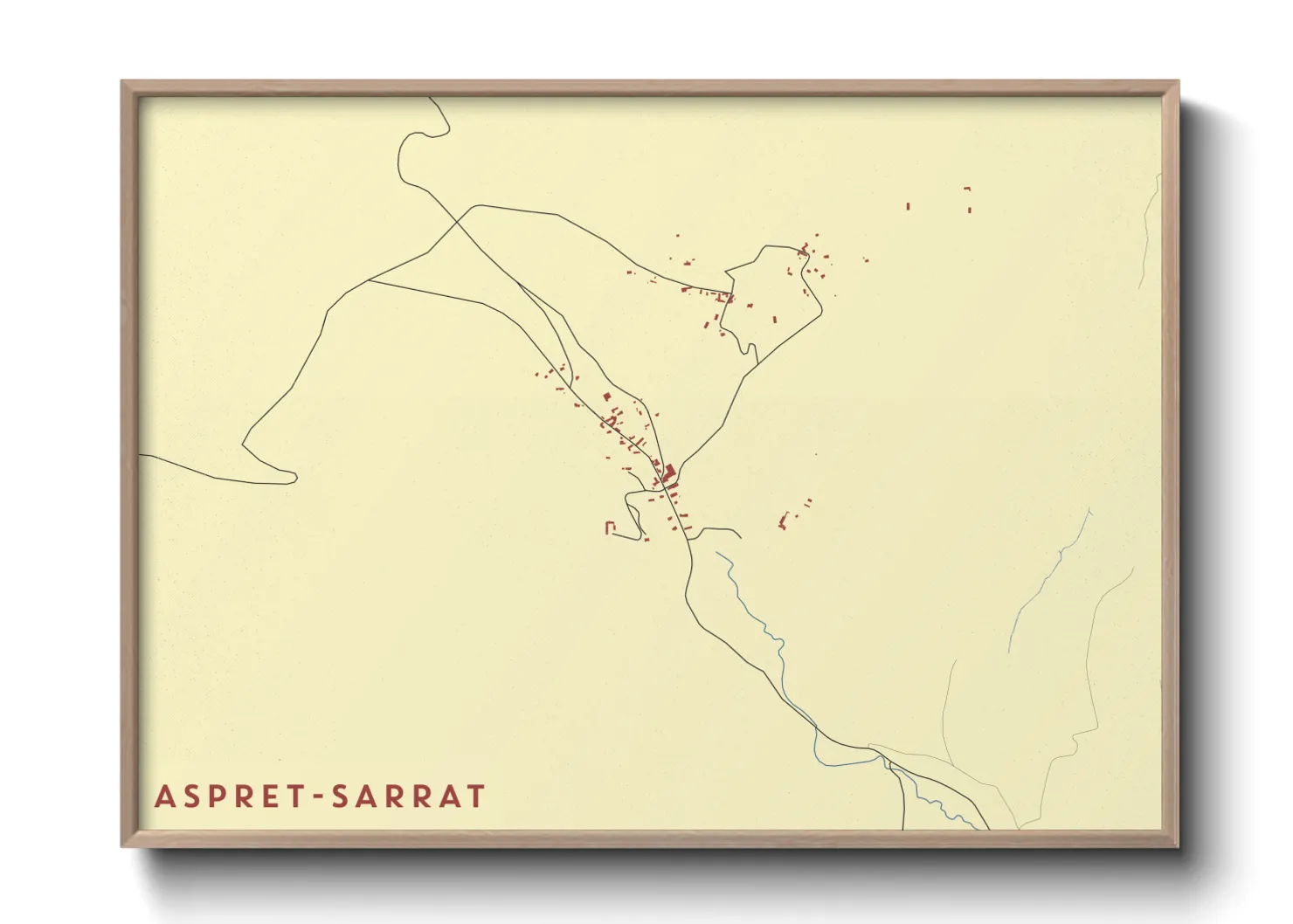 Une affiche de carte sur Aspret-Sarrat