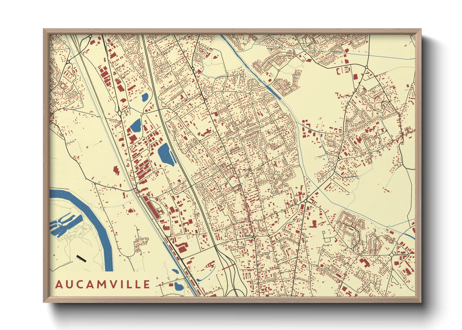 Une affiche de carte sur Aucamville