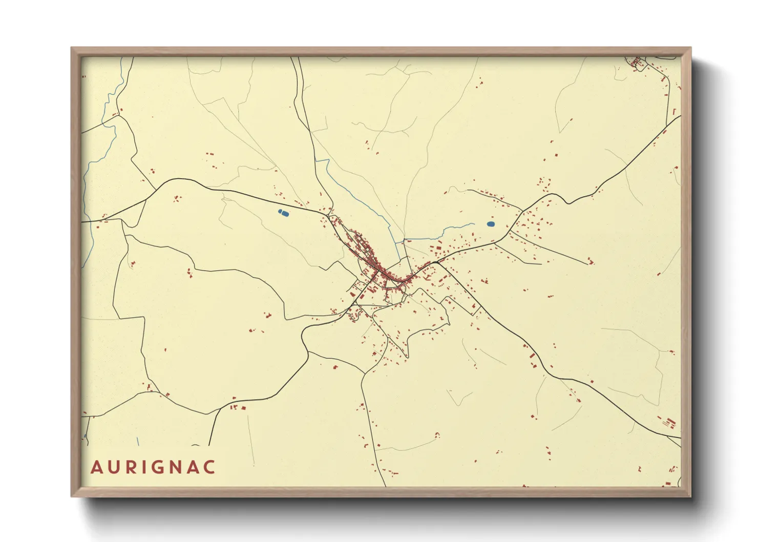 Une affiche de carte sur Aurignac