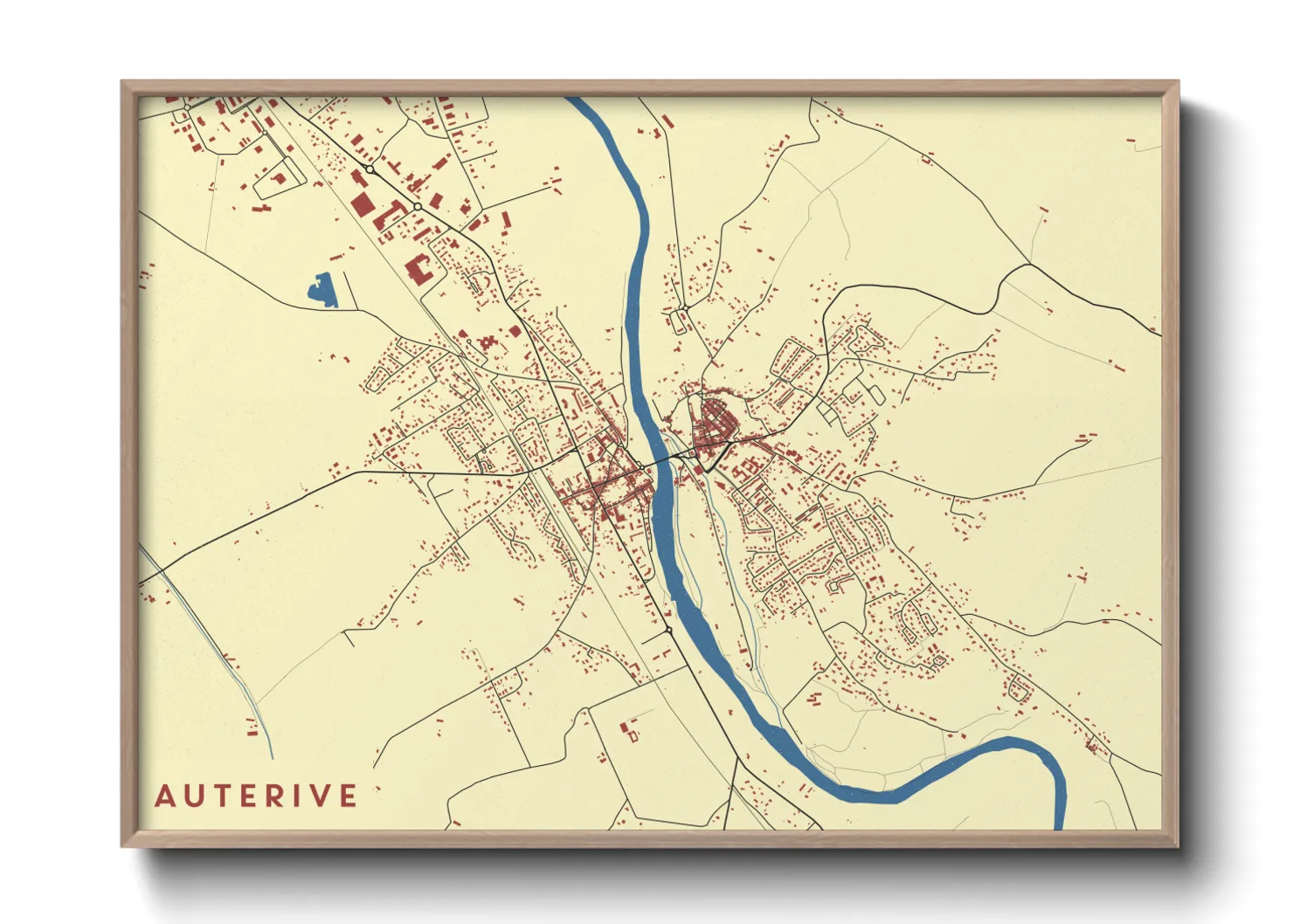 Une affiche de carte sur Auterive