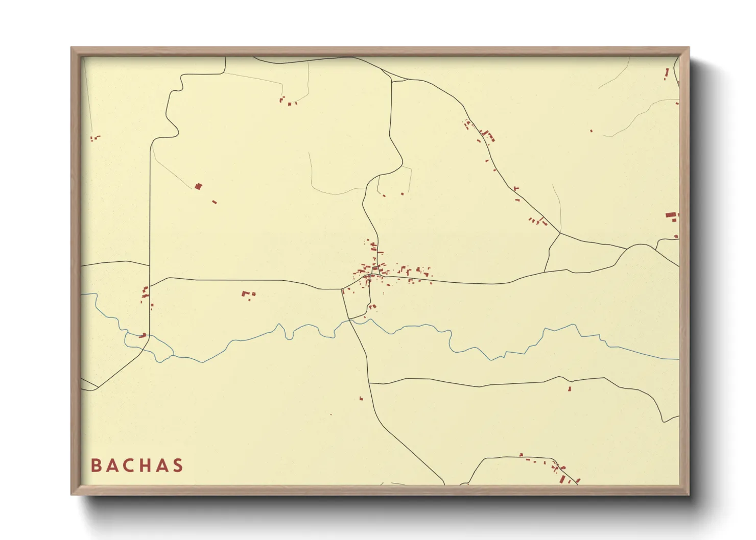 Une affiche de carte sur Bachas