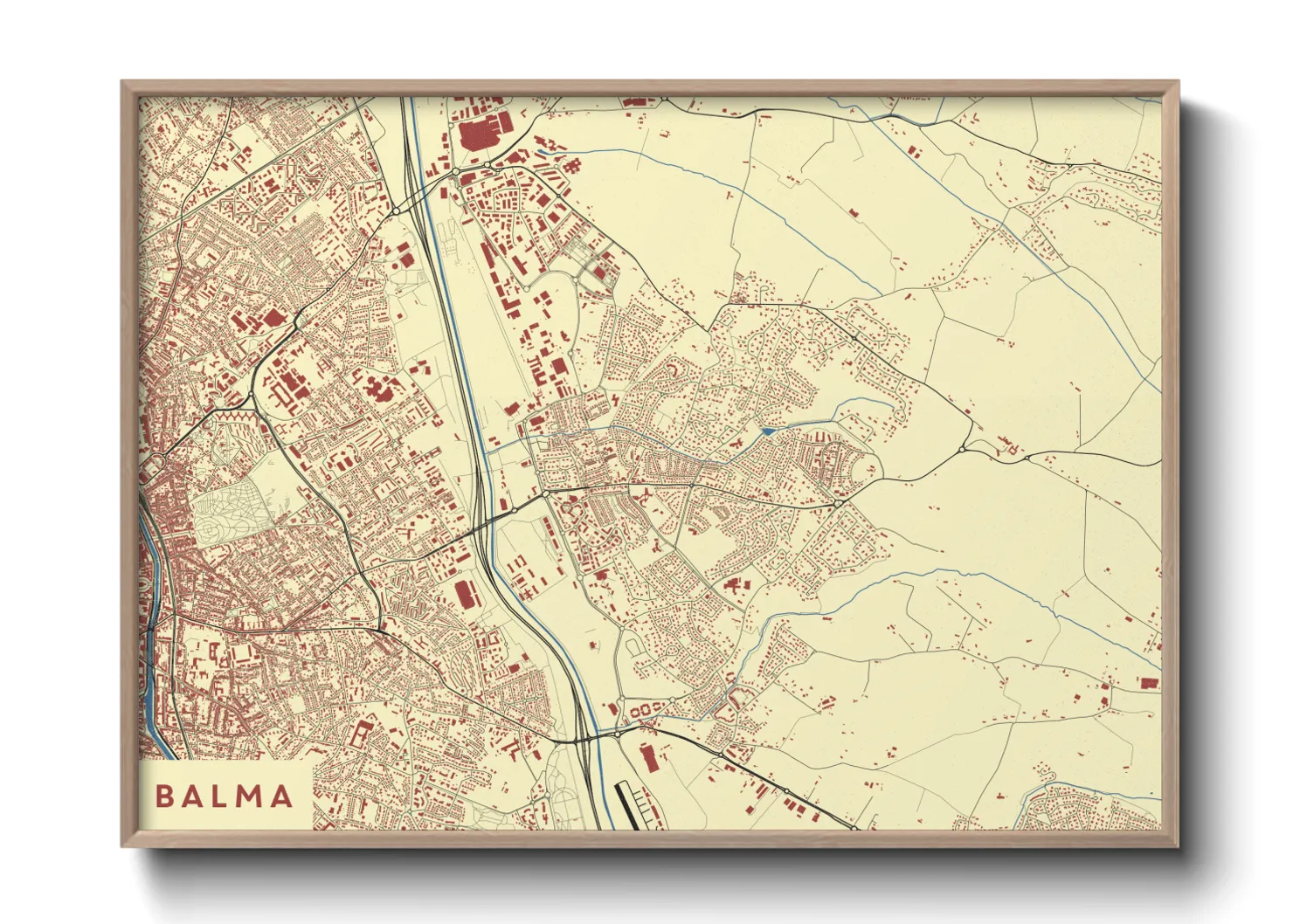 Une affiche de carte sur Balma