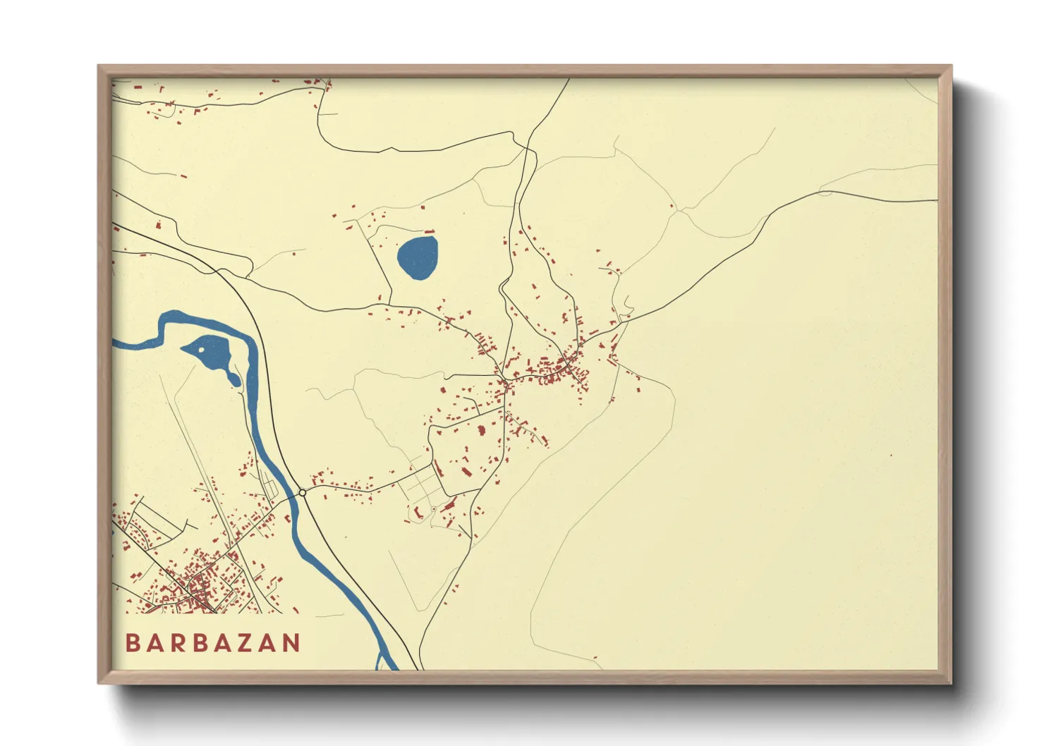 Une affiche de carte sur Barbazan