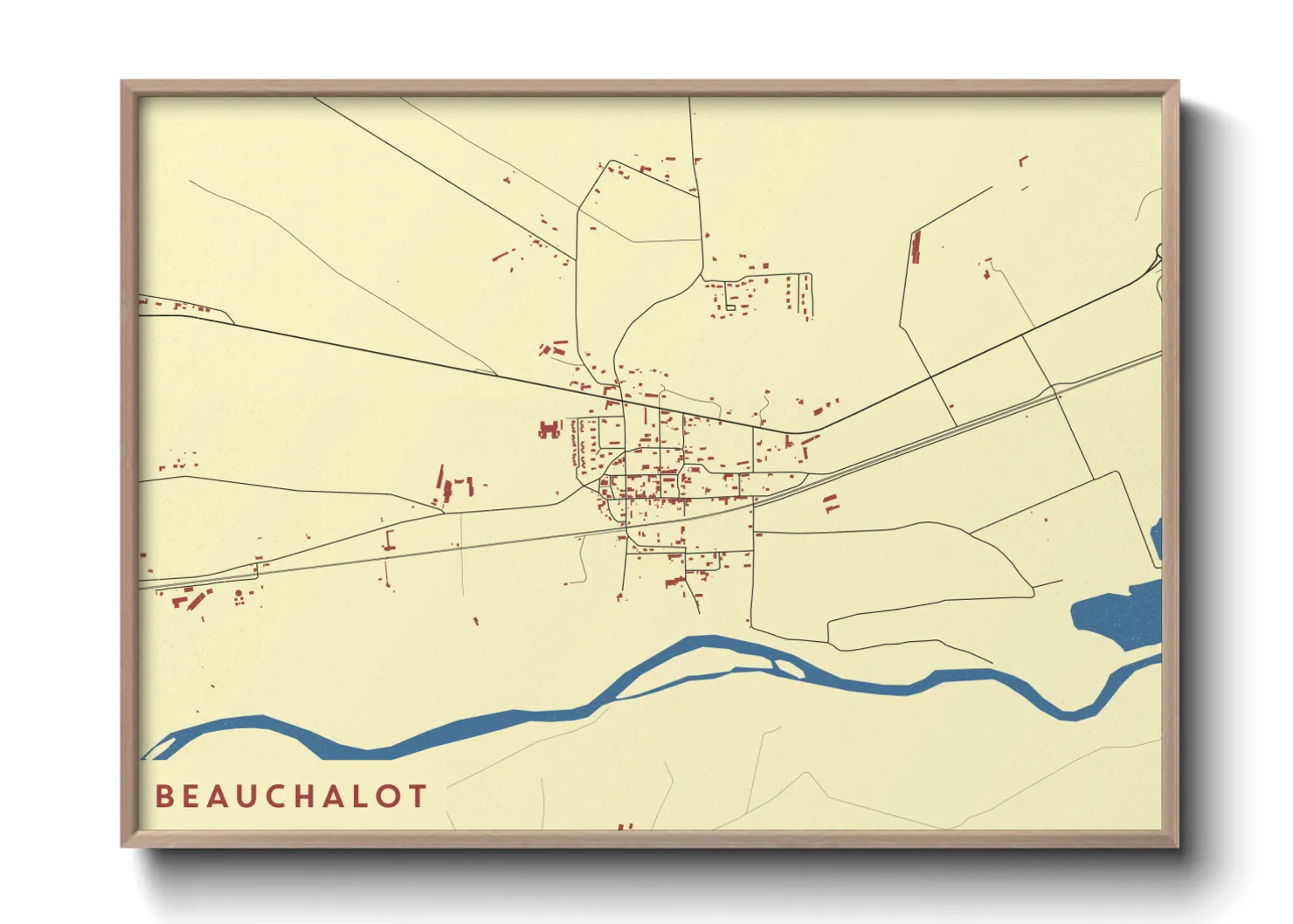 Une affiche de carte sur Beauchalot