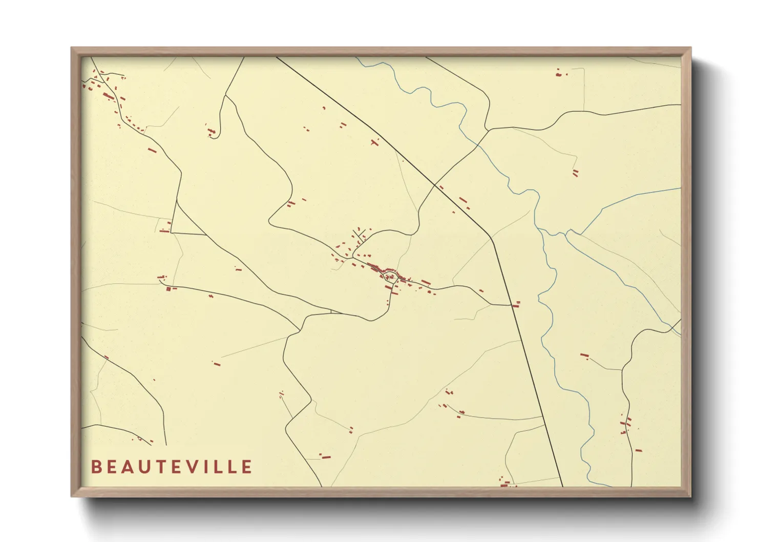 Une affiche de carte sur Beauteville