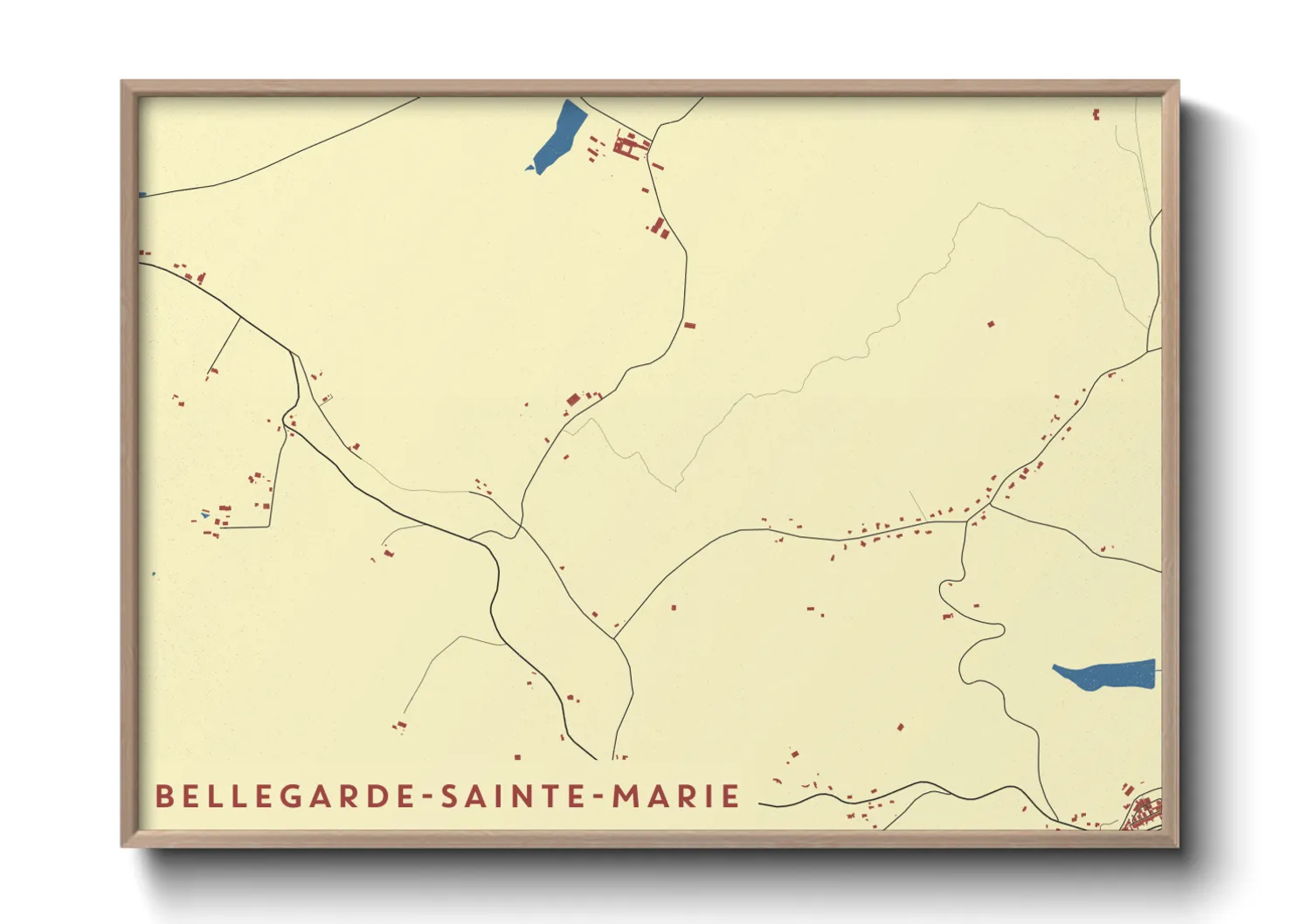 Une affiche de carte sur Bellegarde-Sainte-Marie
