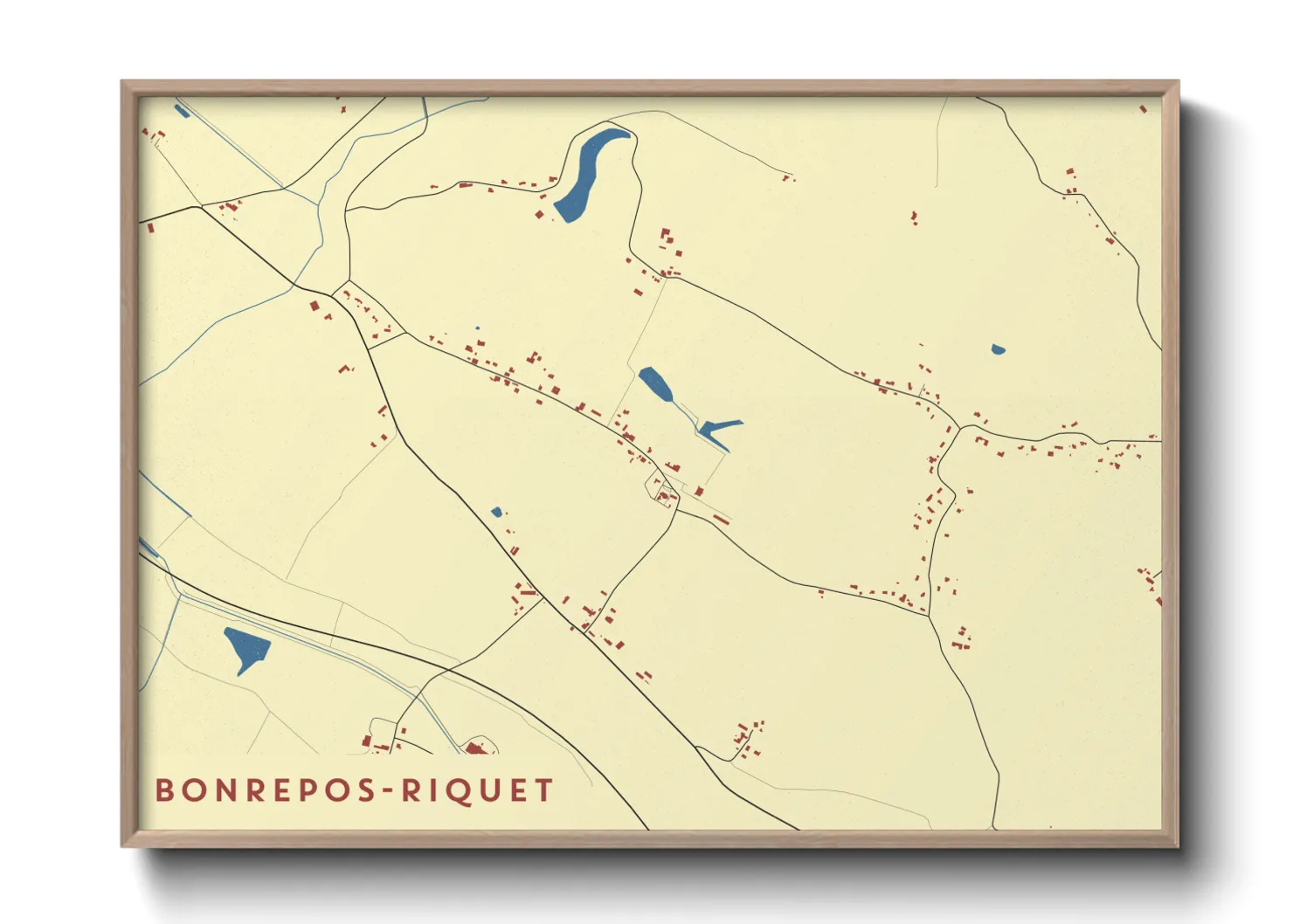 Une affiche de carte sur Bonrepos-Riquet