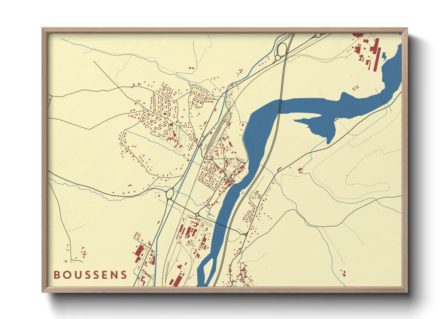 Une affiche de carte sur Boussens