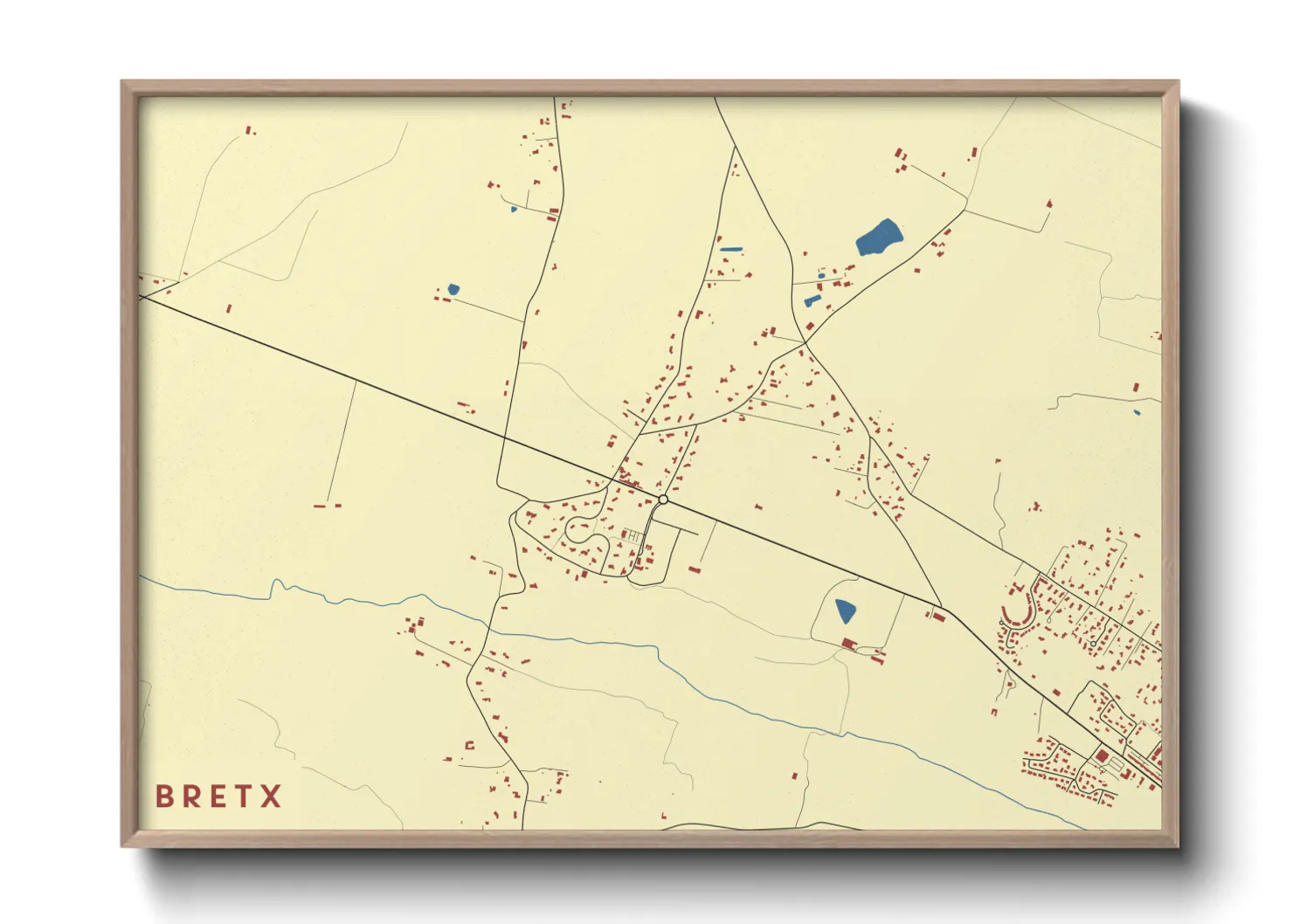 Une affiche de carte sur Bretx