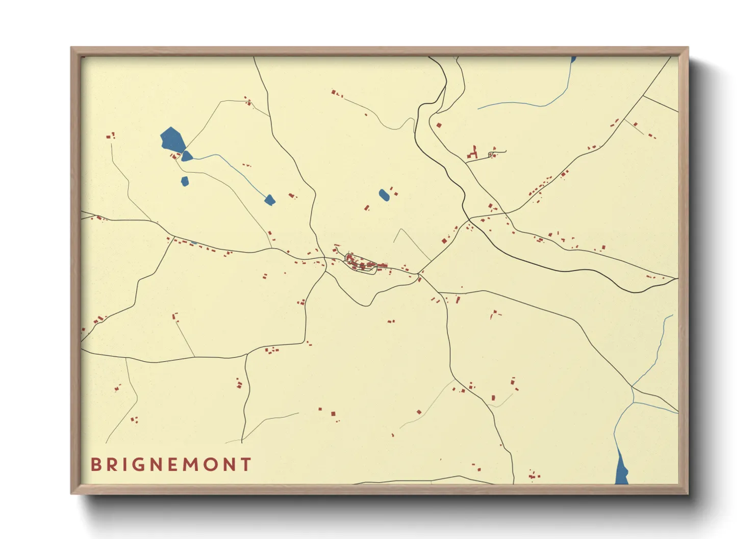 Une affiche de carte sur Brignemont