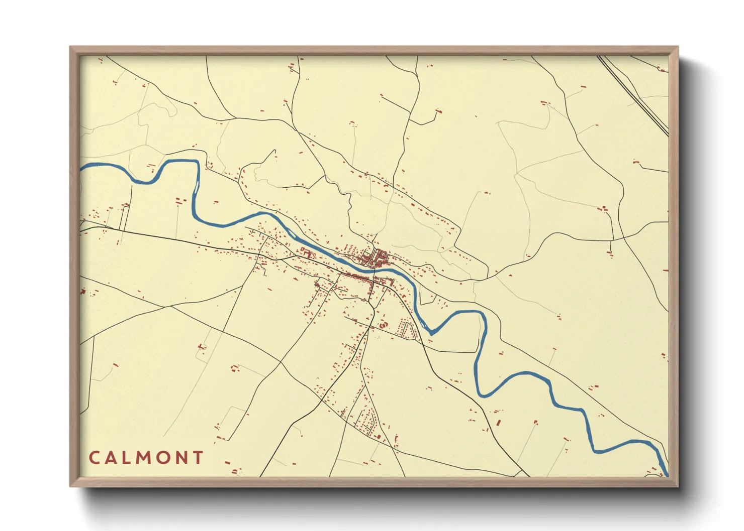 Une affiche de carte sur Calmont