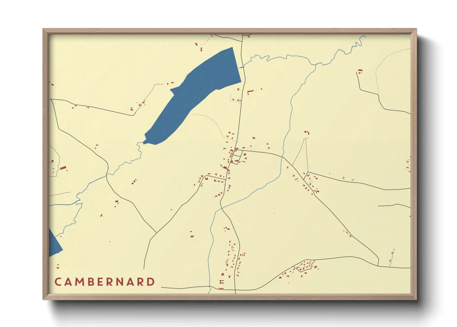 Une affiche de carte sur Cambernard