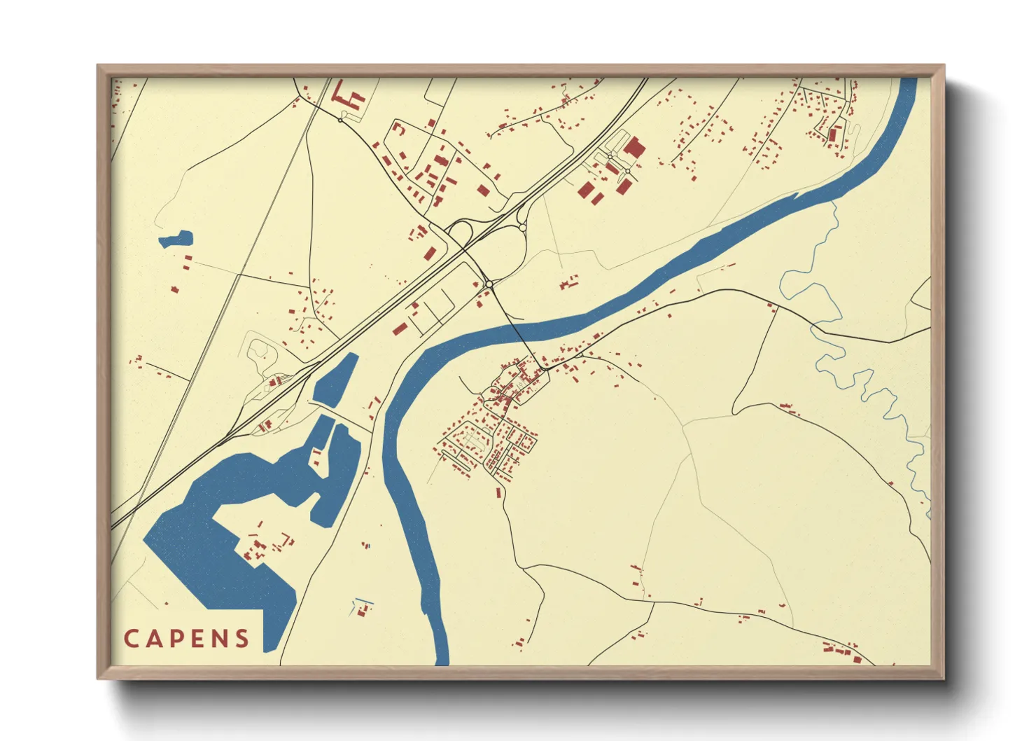 Une affiche de carte sur Capens