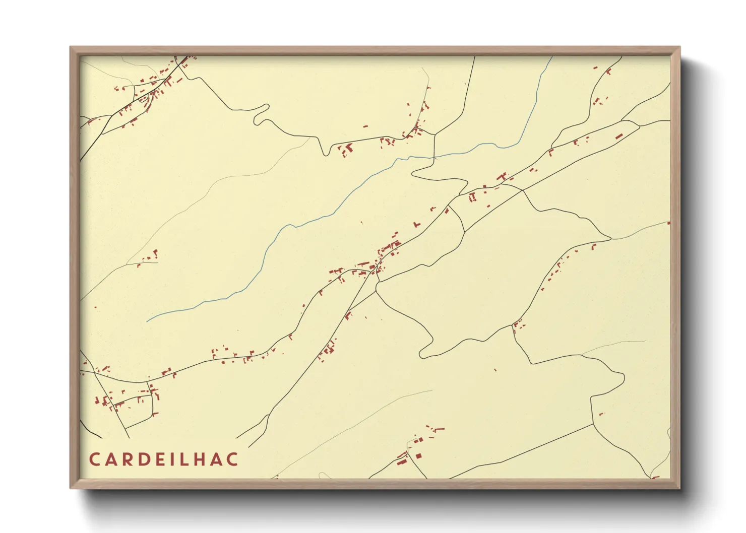 Une affiche de carte sur Cardeilhac