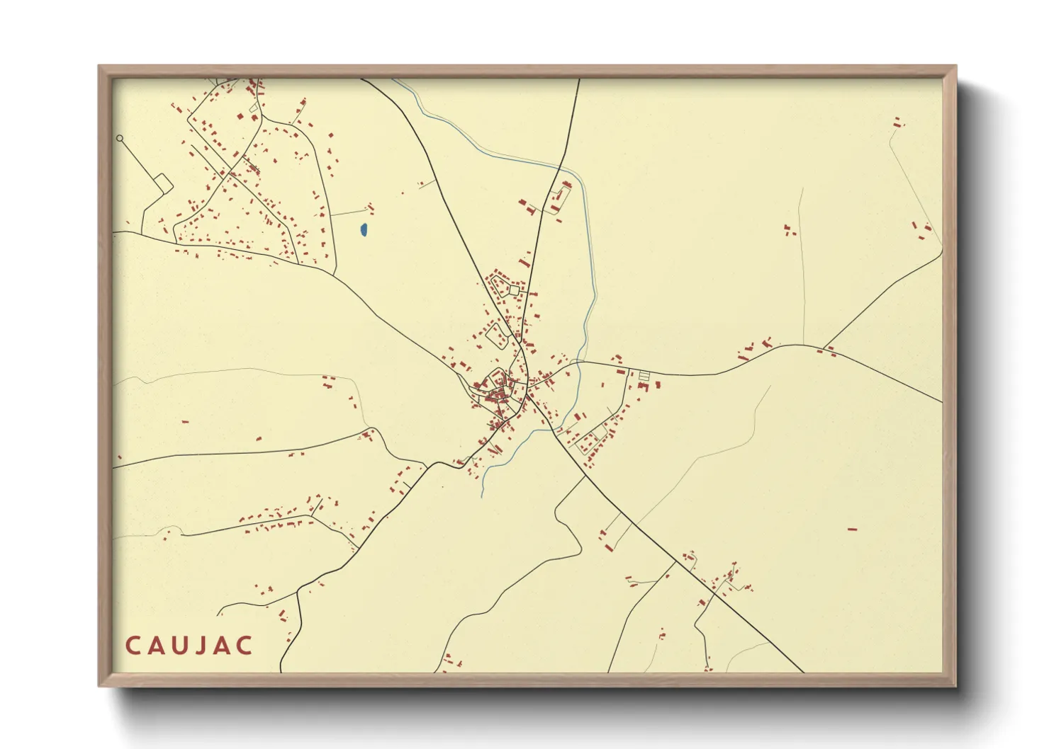 Une affiche de carte sur Caujac