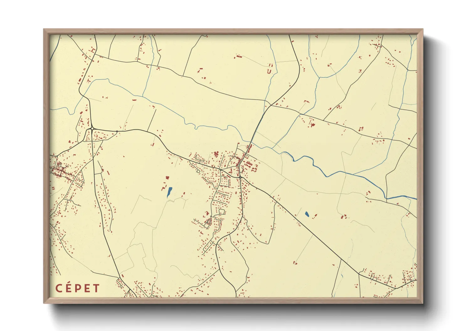 Une affiche de carte sur Cépet