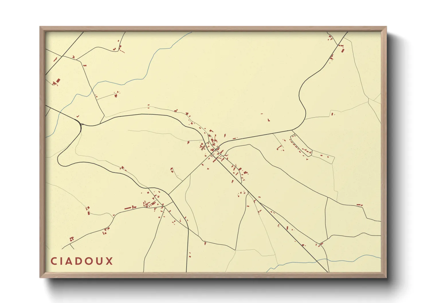 Une affiche de carte sur Ciadoux