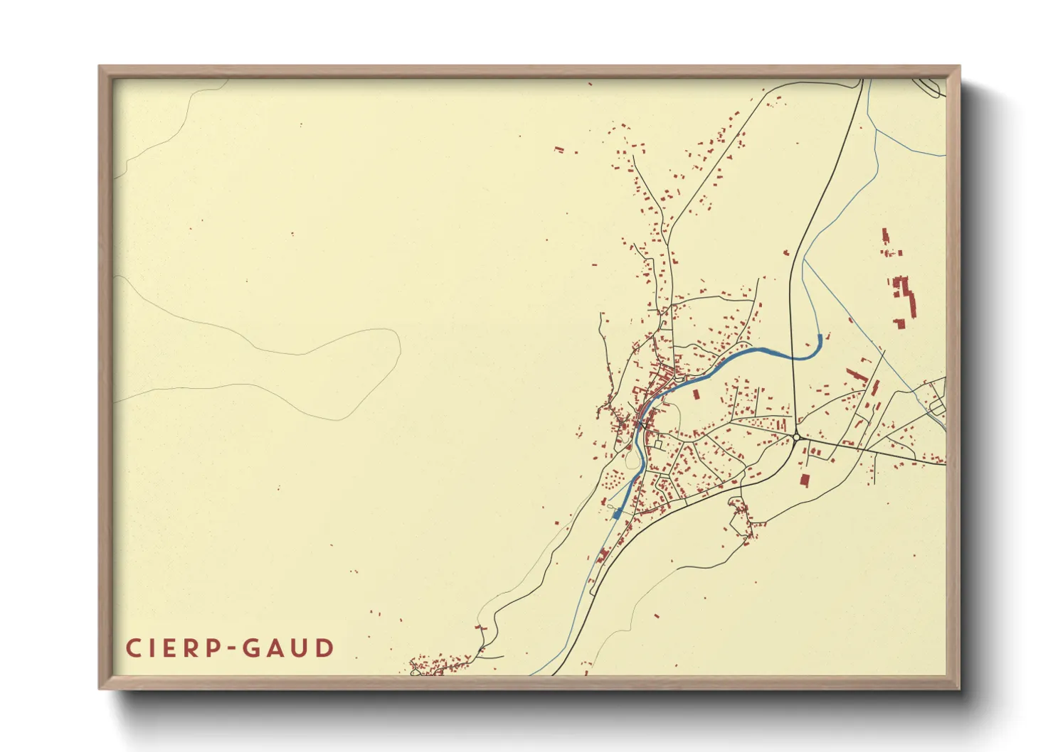 Une affiche de carte sur Cierp-Gaud