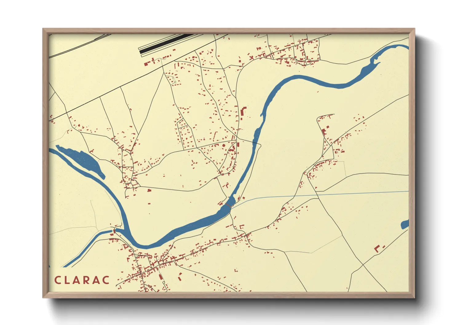 Une affiche de carte sur Clarac