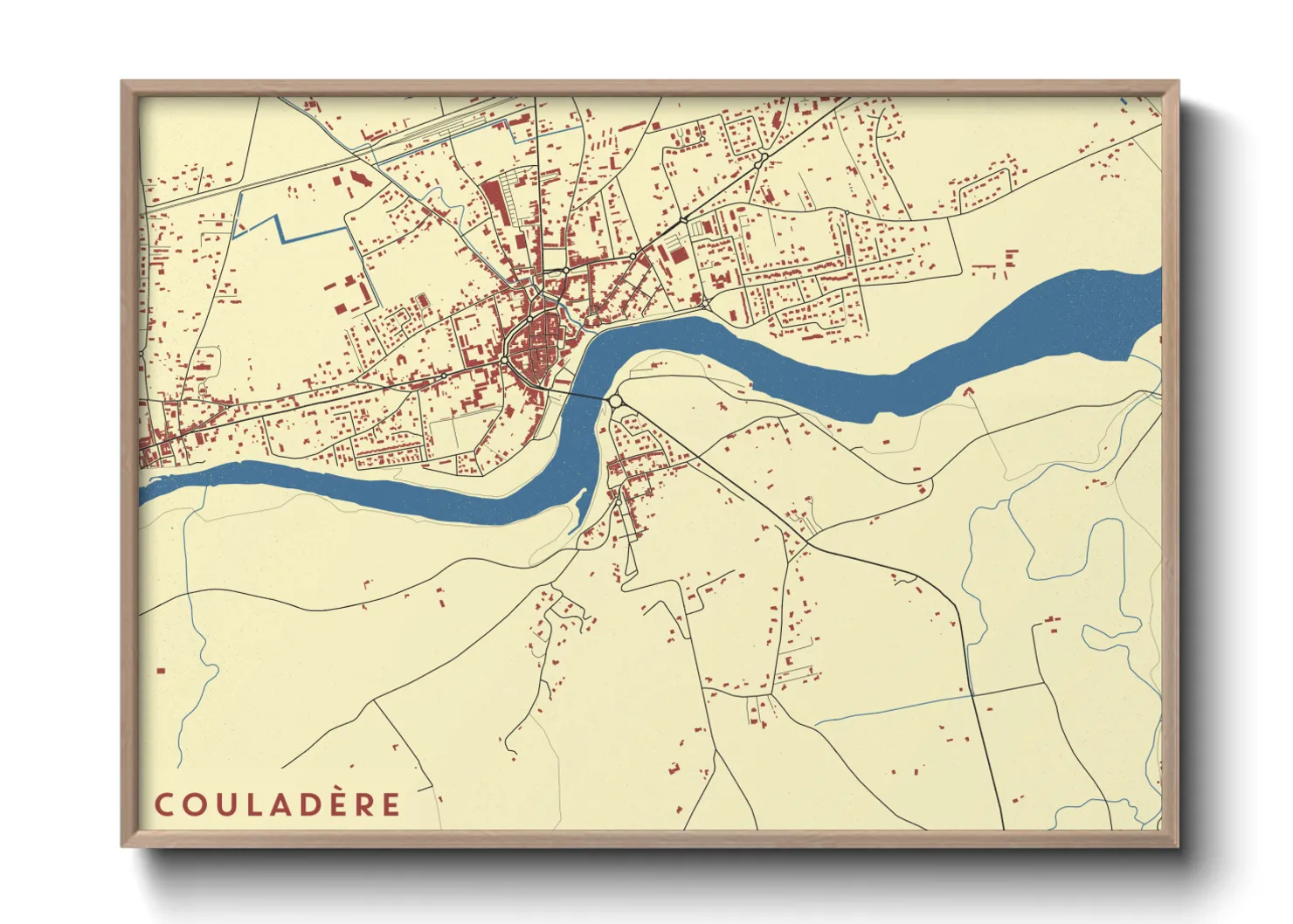 Une affiche de carte sur Couladère