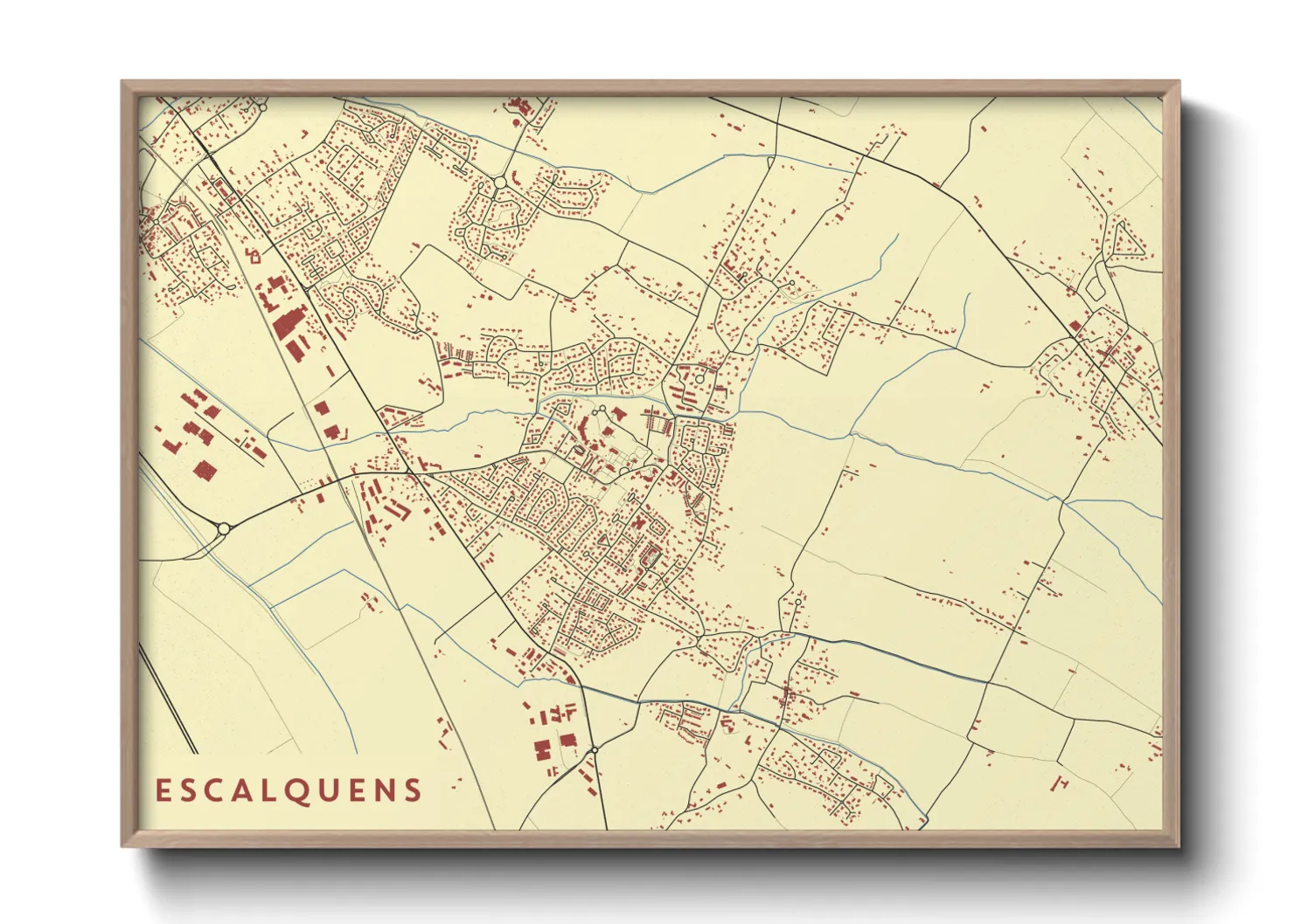 Une affiche de carte sur Escalquens