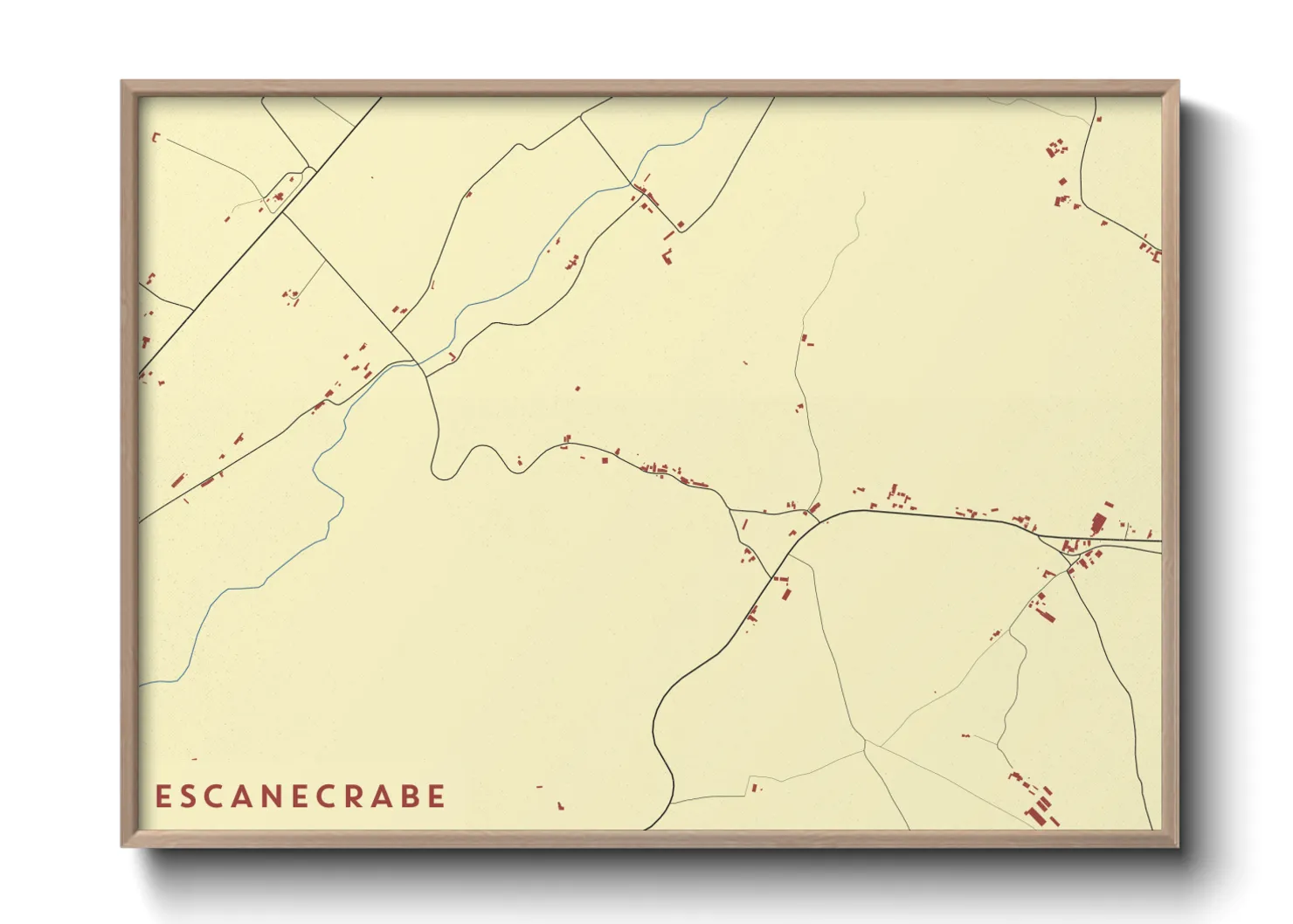 Une affiche de carte sur Escanecrabe