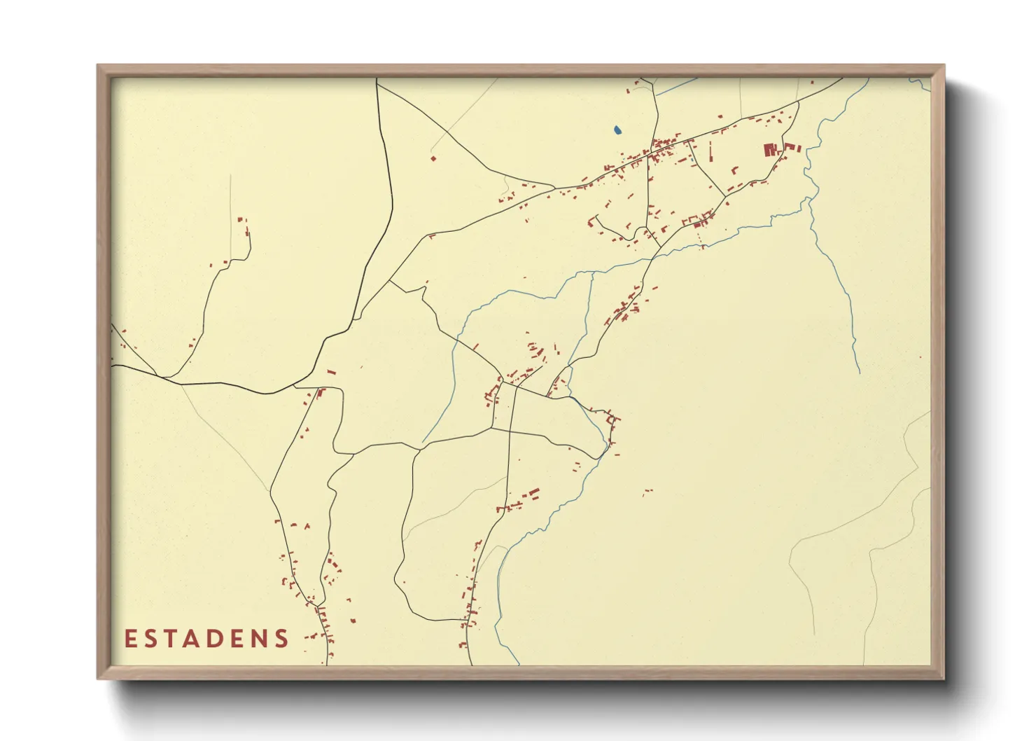 Une affiche de carte sur Estadens