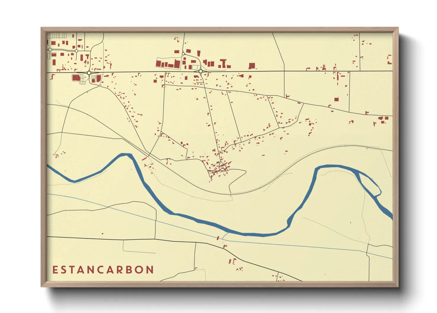 Une affiche de carte sur Estancarbon