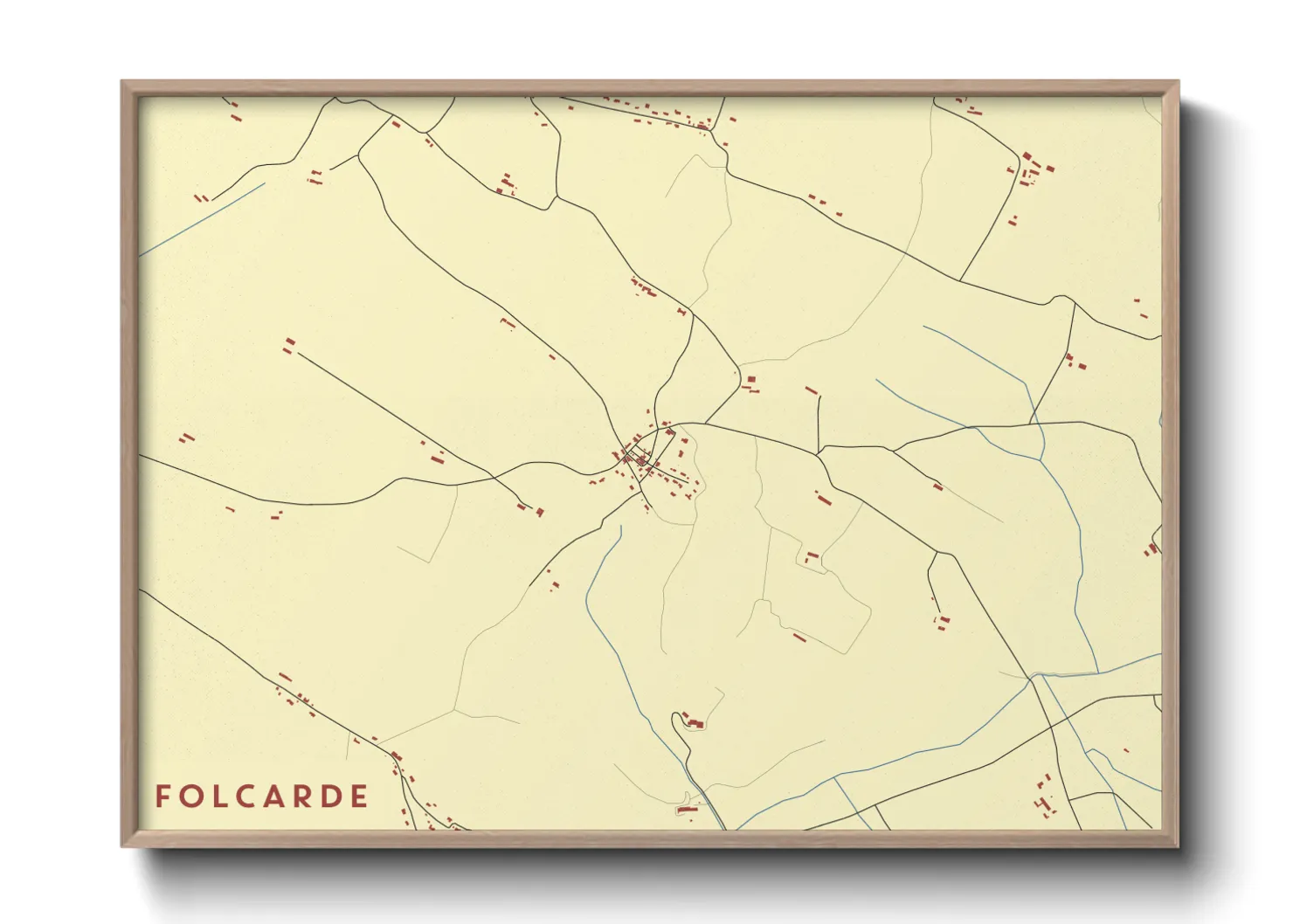 Une affiche de carte sur Folcarde