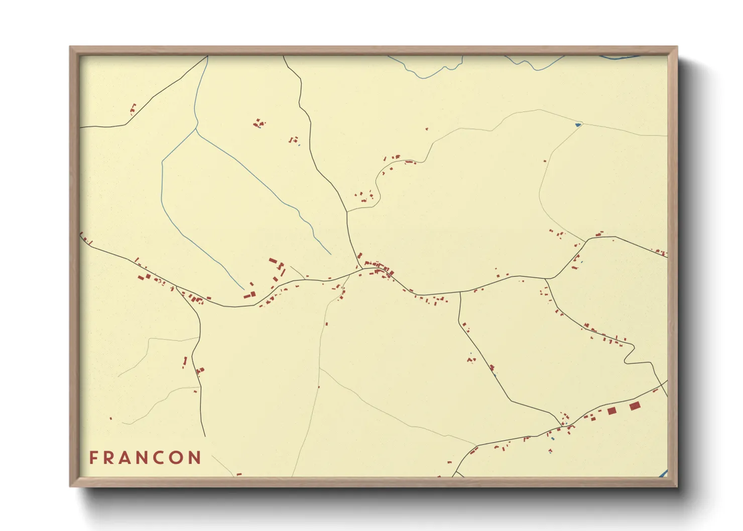 Une affiche de carte sur Francon
