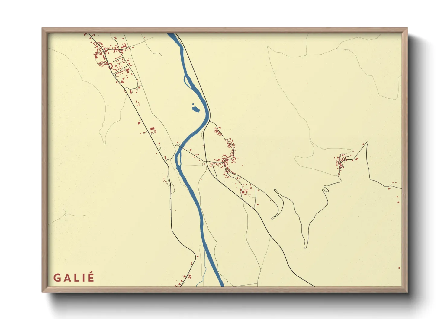 Une affiche de carte sur Galié