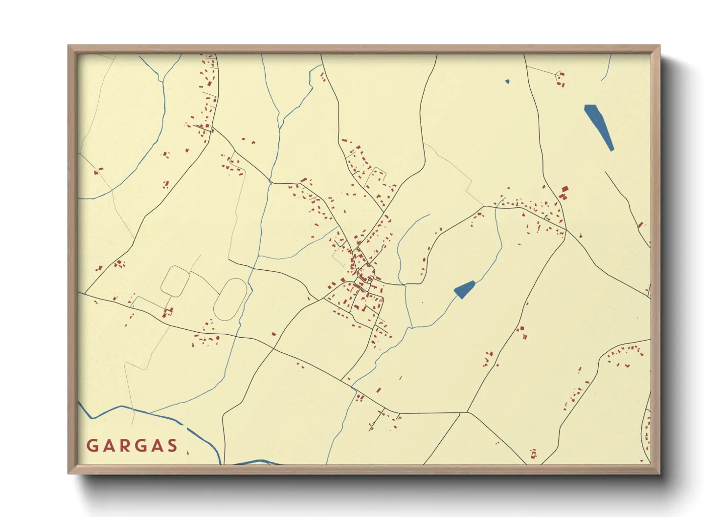 Une affiche de carte sur Gargas