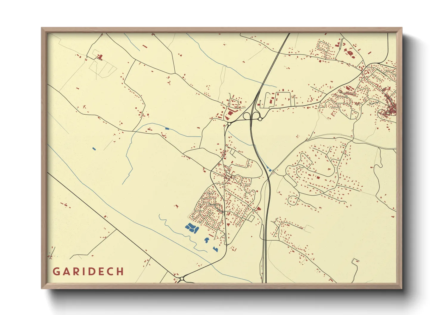 Une affiche de carte sur Garidech