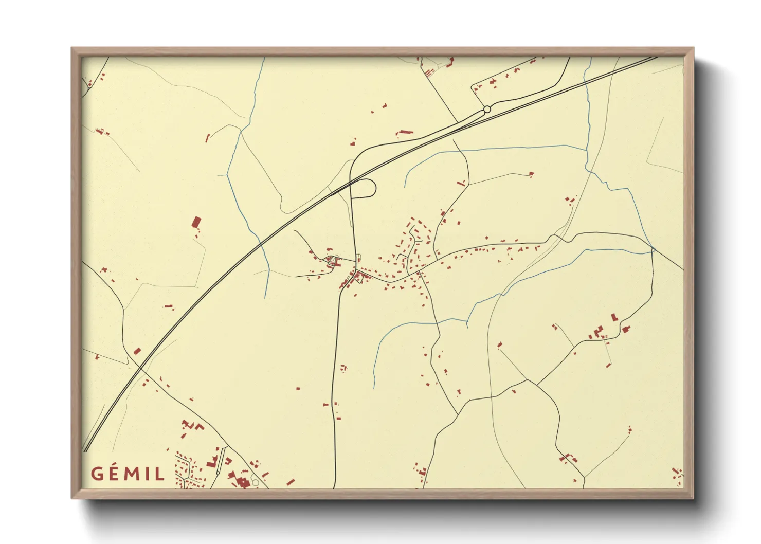 Une affiche de carte sur Gémil