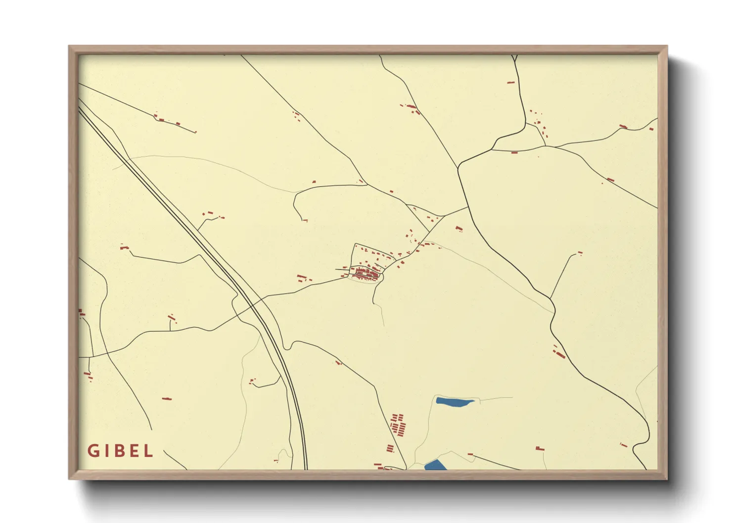 Une affiche de carte sur Gibel