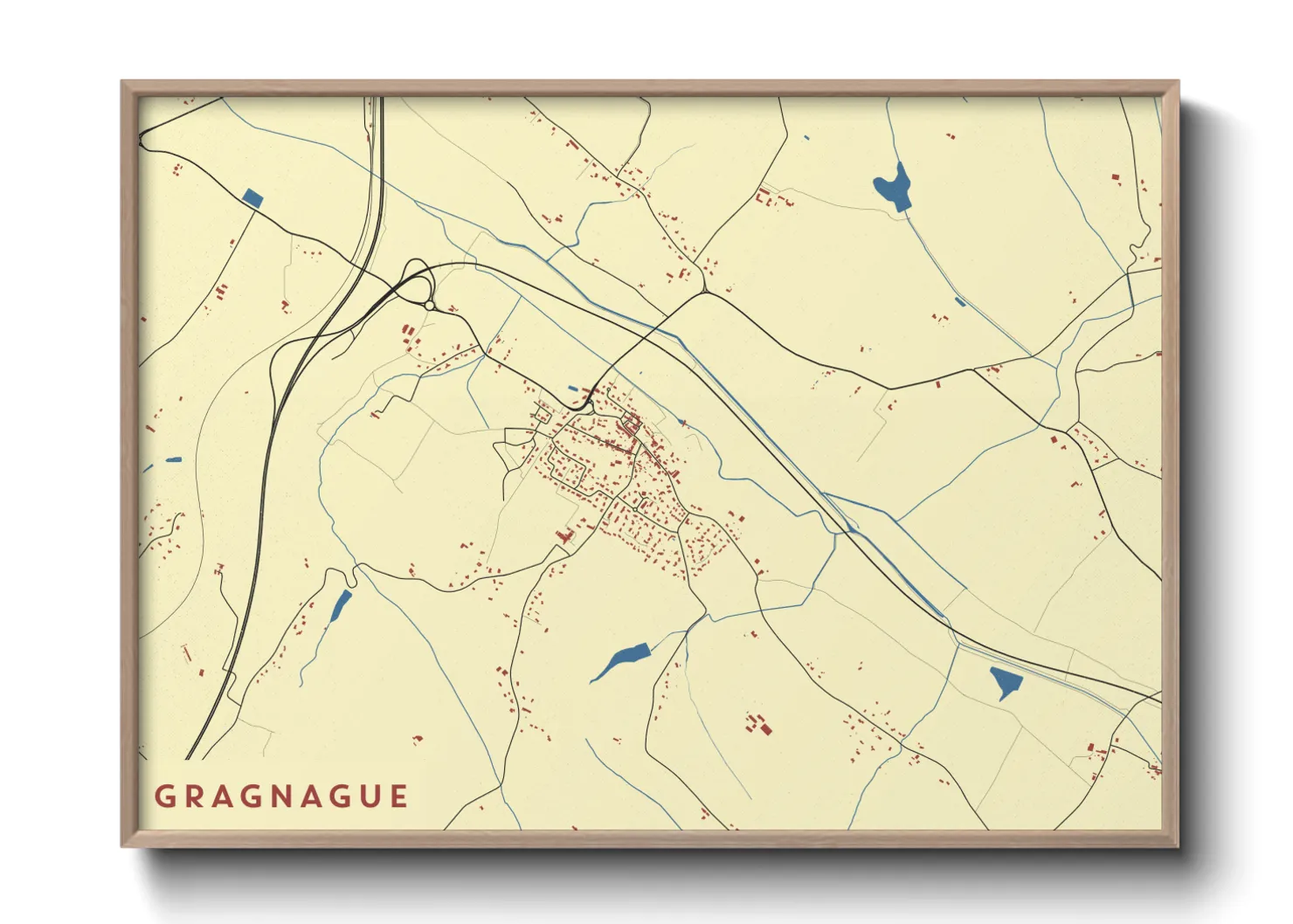 Une affiche de carte sur Gragnague