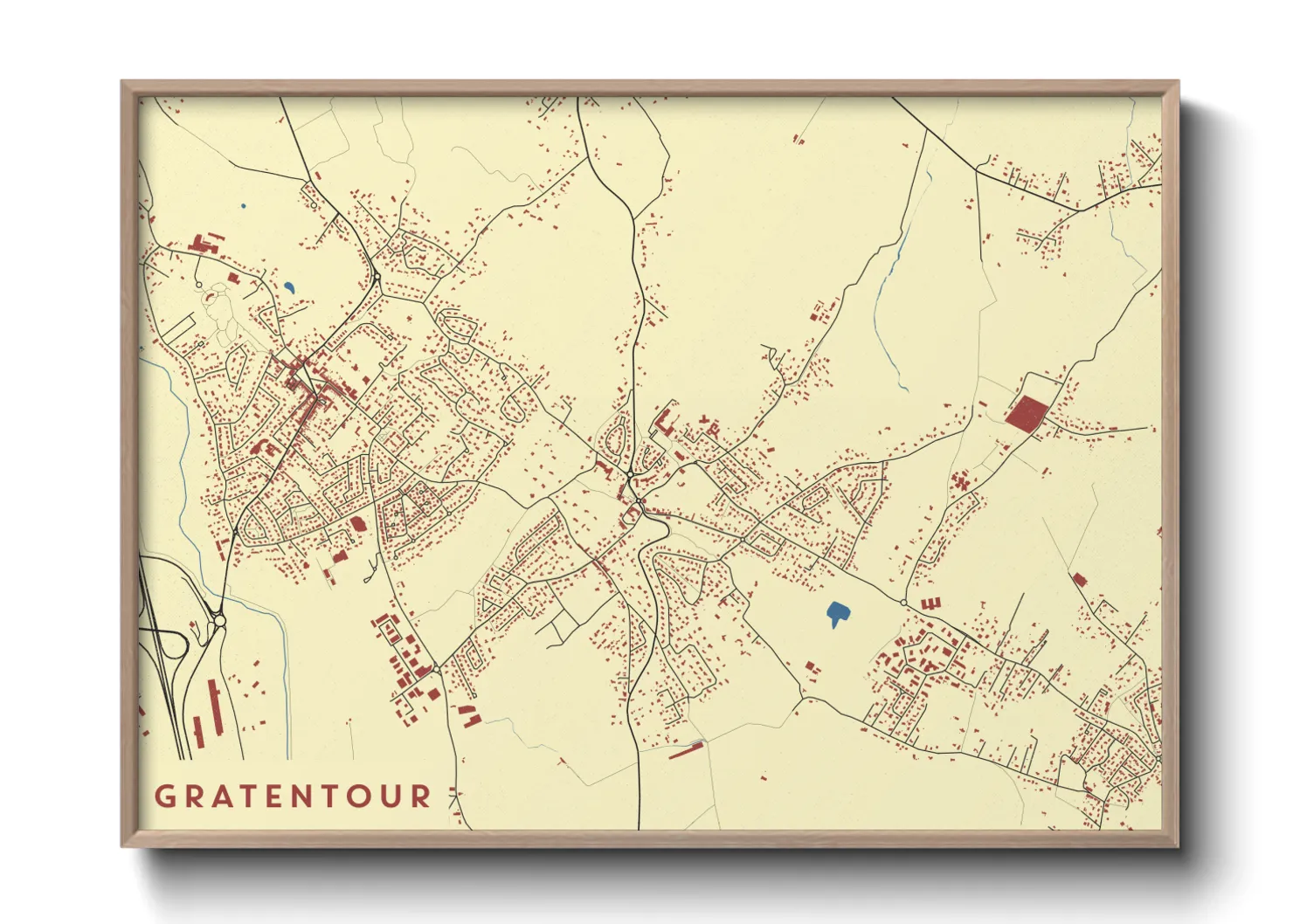 Une affiche de carte sur Gratentour