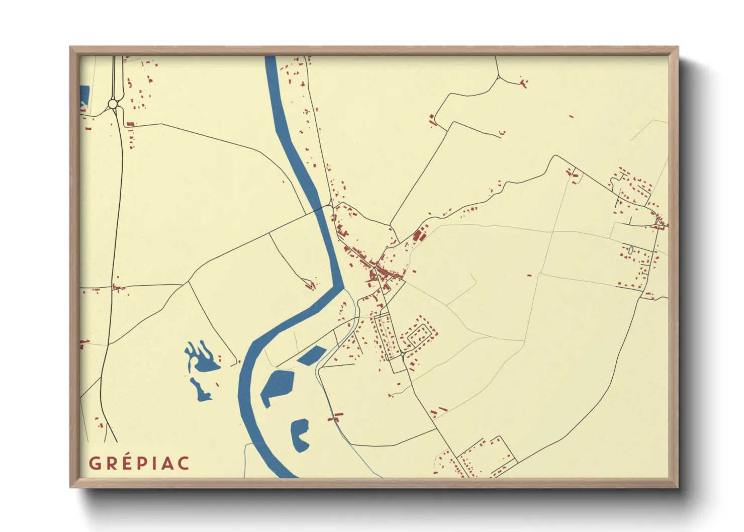 Une affiche de carte sur Grépiac