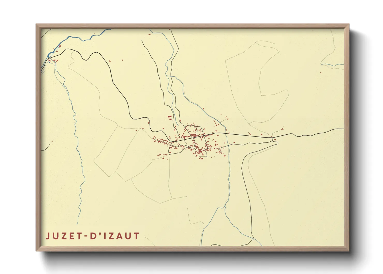 Une affiche de carte sur Juzet-d'Izaut