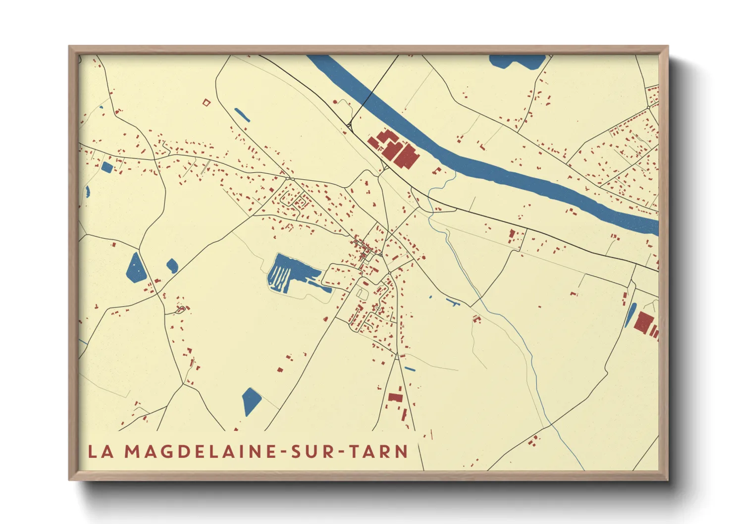 Une affiche de carte sur La Magdelaine-sur-Tarn