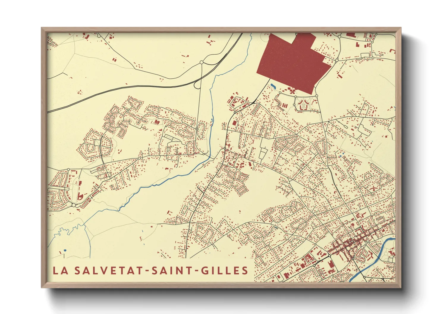 Une affiche de carte sur La Salvetat-Saint-Gilles