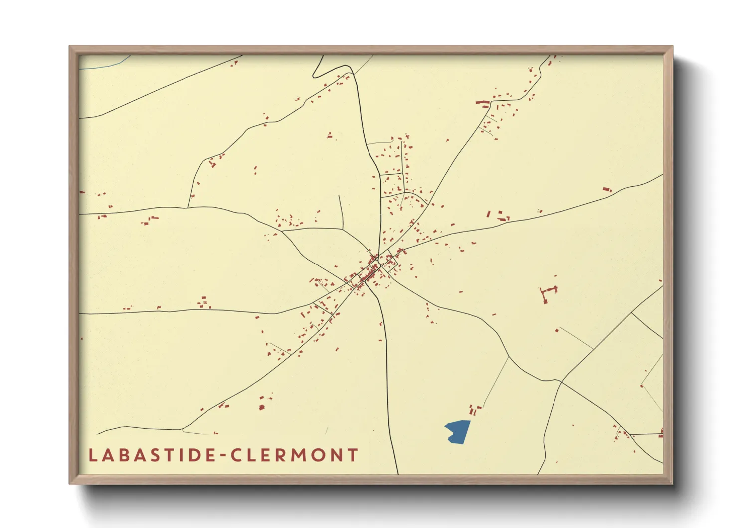 Une affiche de carte sur Labastide-Clermont