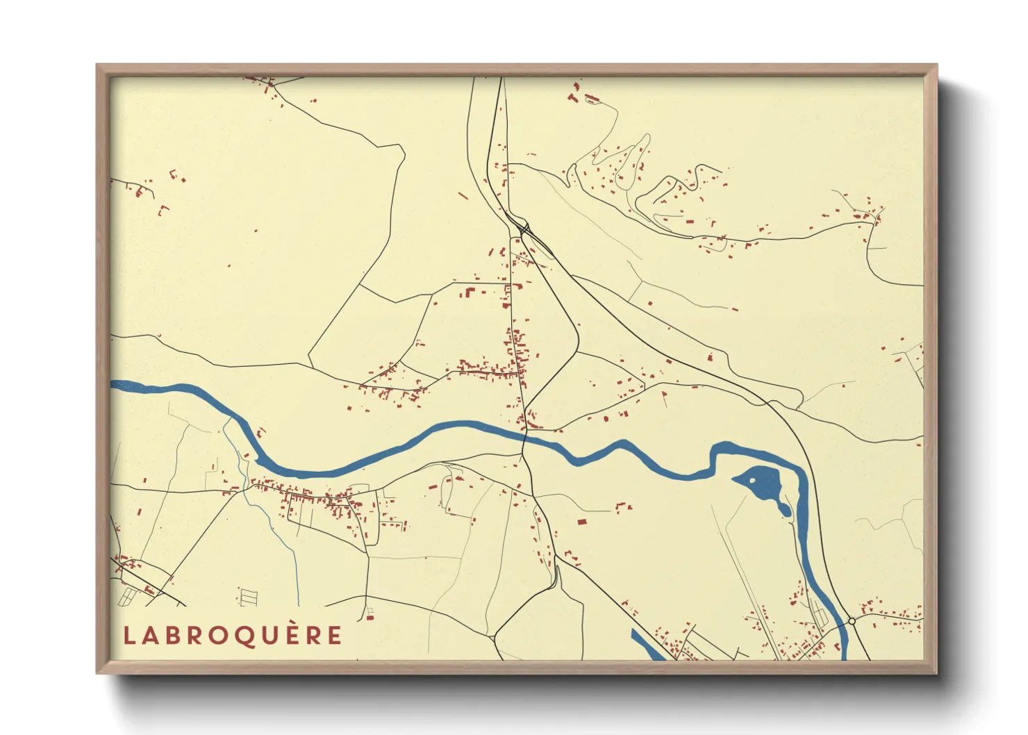 Une affiche de carte sur Labroquère