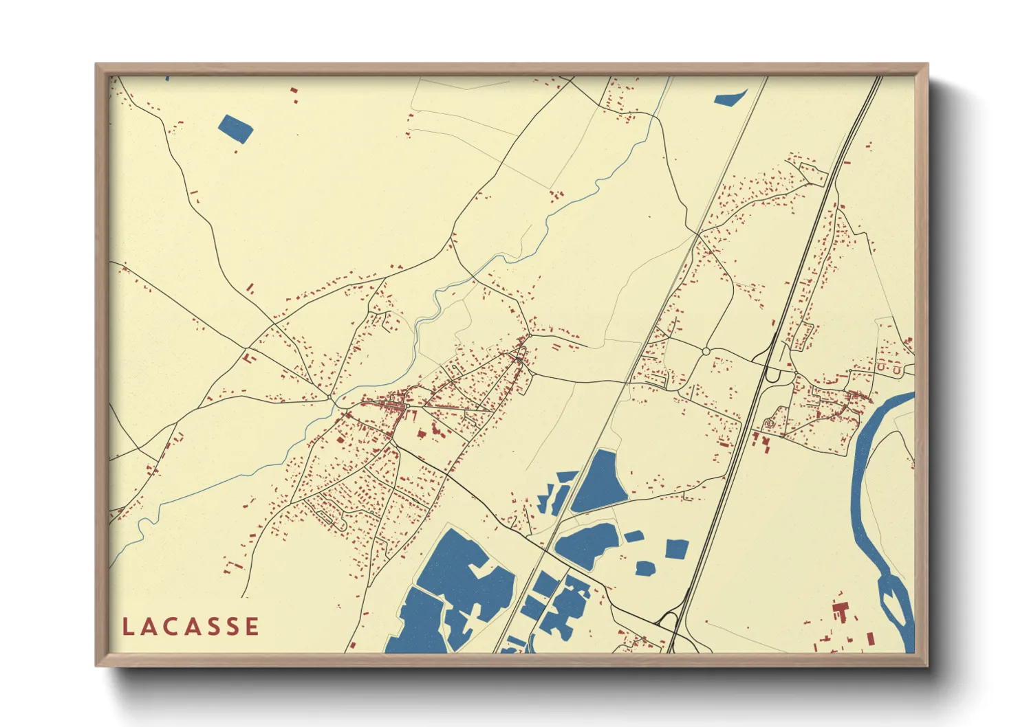 Une affiche de carte sur Lacasse
