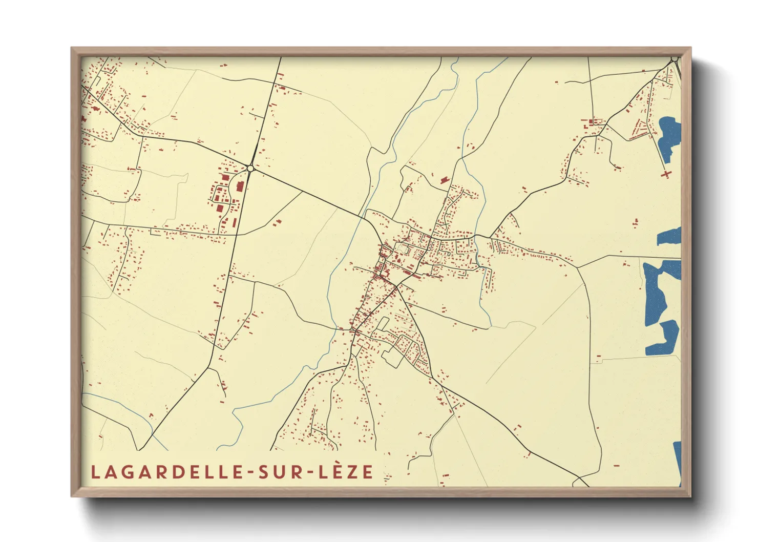 Une affiche de carte sur Lagardelle-sur-Lèze