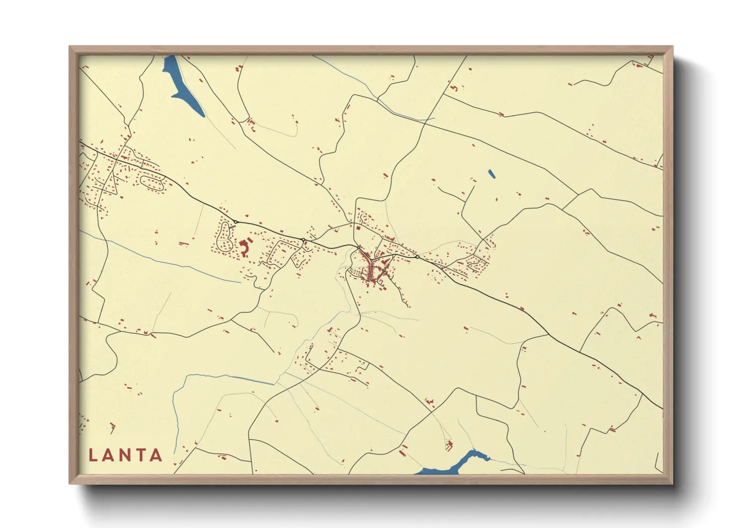 Une affiche de carte sur Lanta