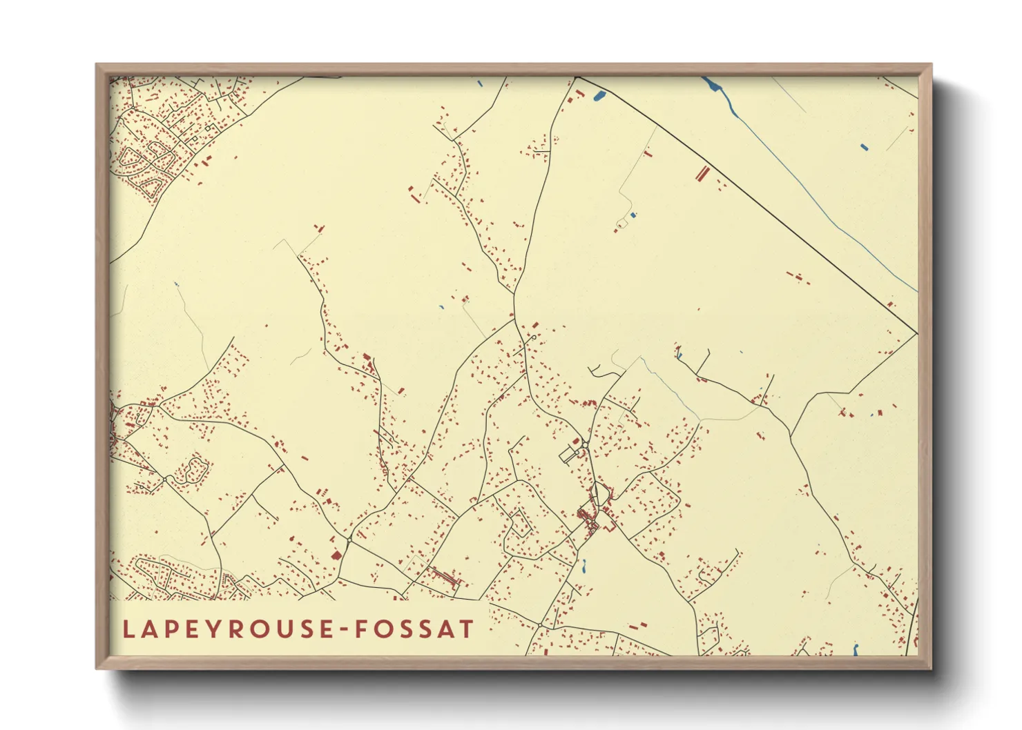 Une affiche de carte sur Lapeyrouse-Fossat