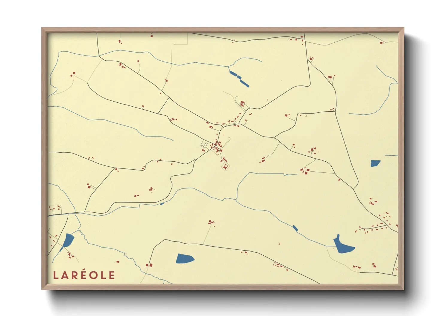 Une affiche de carte sur Laréole